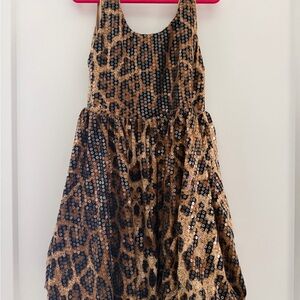 Lola + The Boys Sequin Leopard Dress
